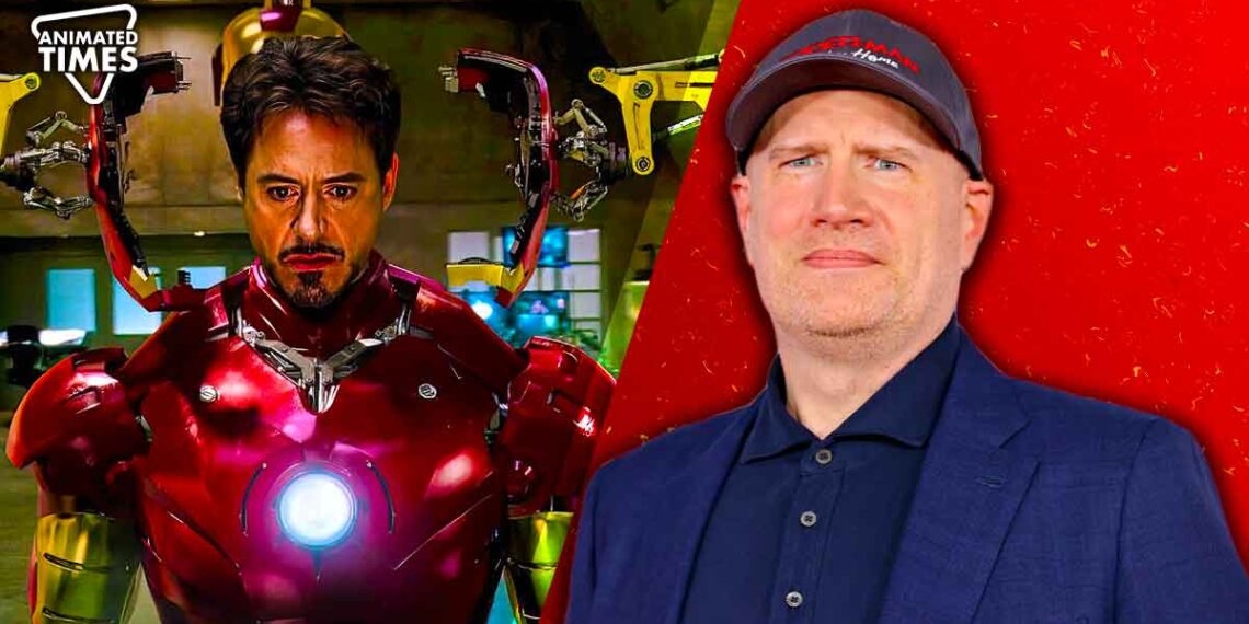 kevin fiege and robert downey jr as iron man