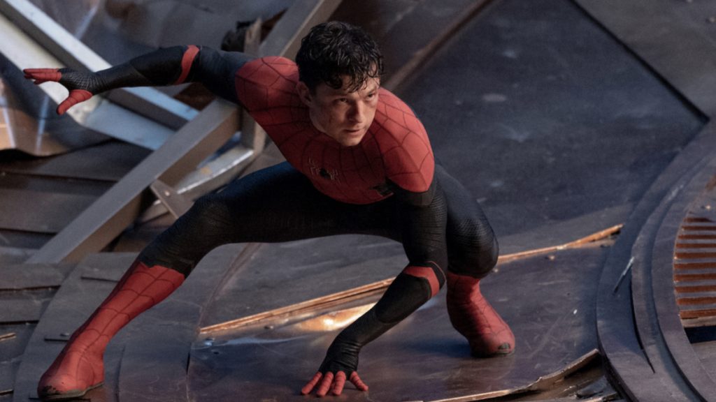 Tom Holland as Spider-Man in Spider-Man: No Way Home