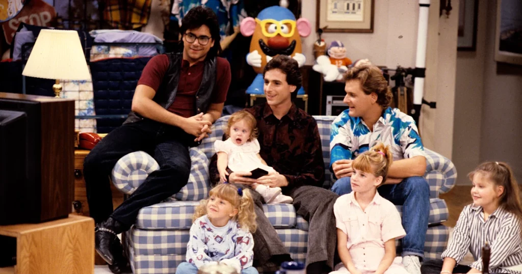 John Stamos with the Full House cast