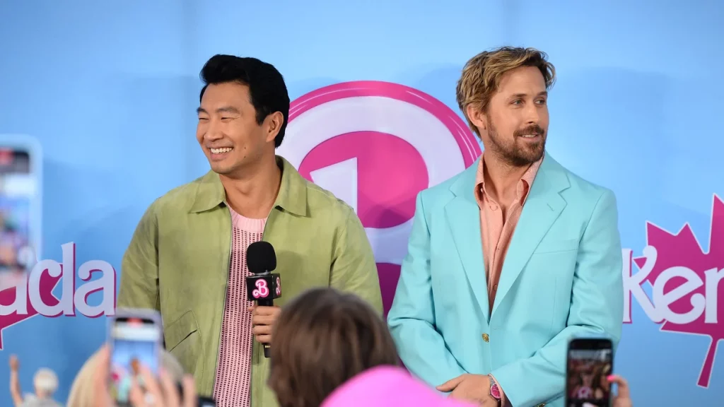 Ryan Gosling and Simu Liu at Canada Press Carpet for Barbie Movie