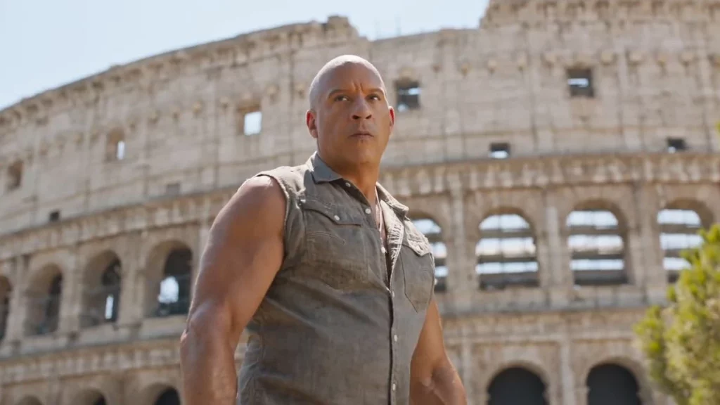 Snapshot from Fast X movie showing Vin Diesel