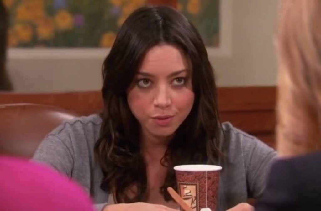 Aubrey Plaza in Parks and Recreation.