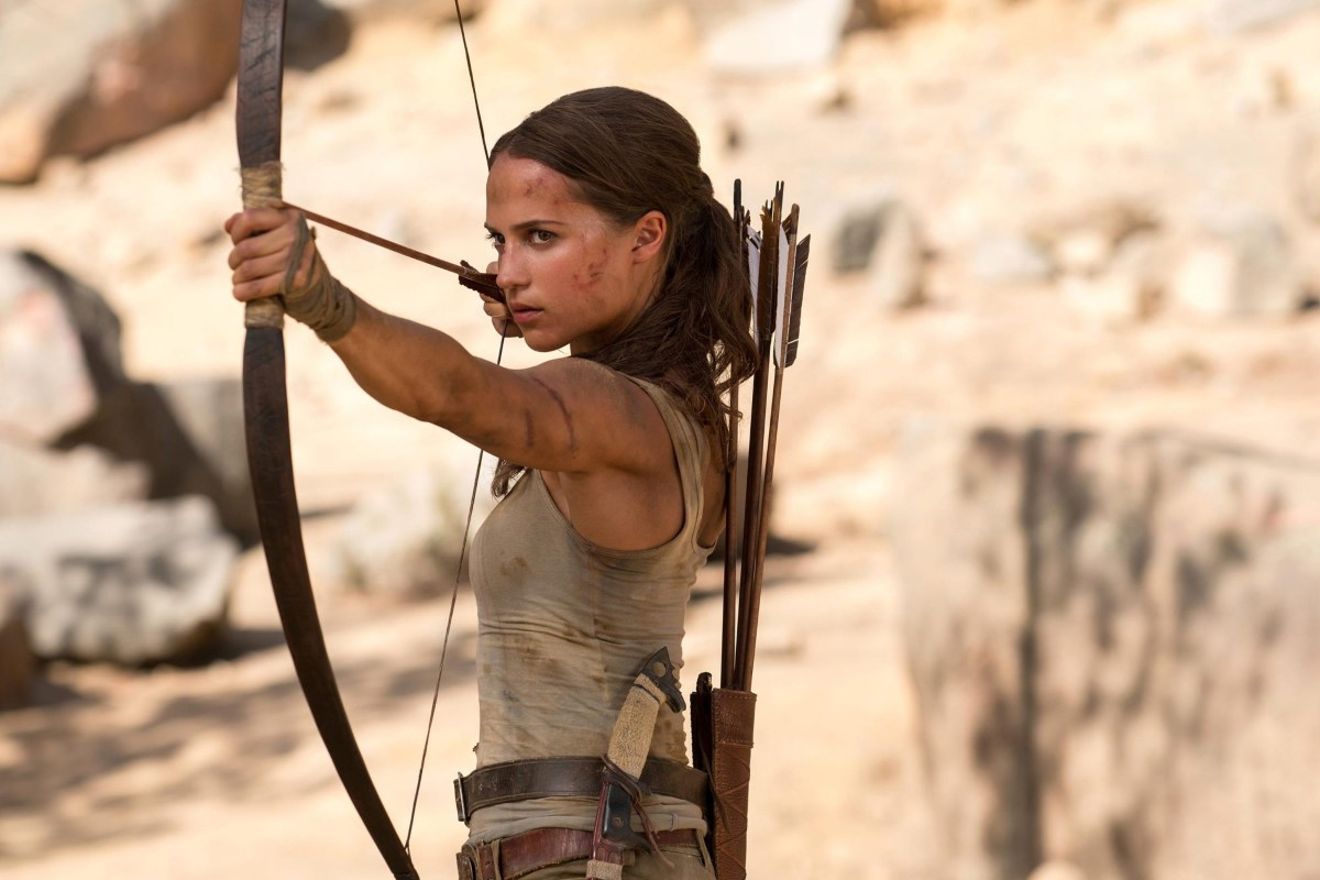 Alicia Vikander in Tomb Raider.