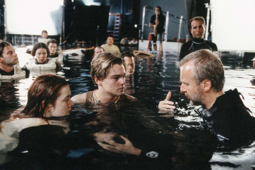 James Cameron, Kate Winslet and Leonardo DiCaprio