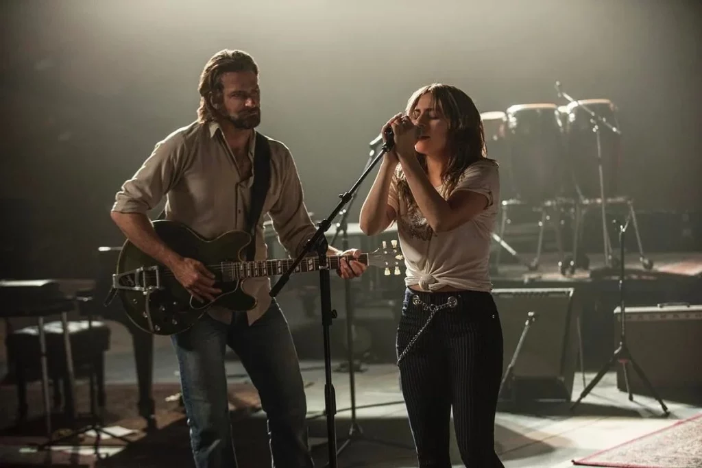 Bradley Cooper with Lady Gaga in A Star is Born