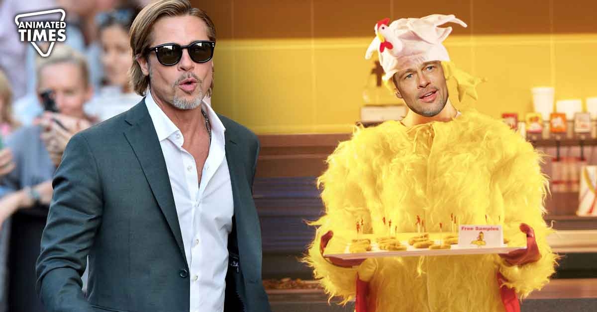 “They liked me so much they asked me back!”: Brad Pitt Dressed as a Chicken in Hundred Degrees Just to Win a Bet for Getting Humiliated