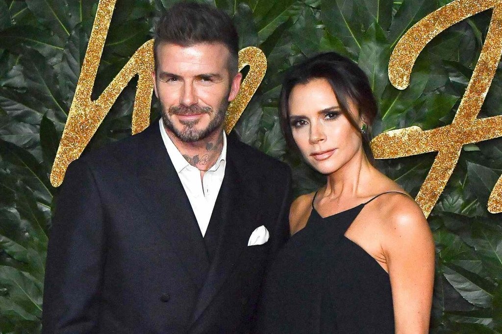  David Beckham with Wife