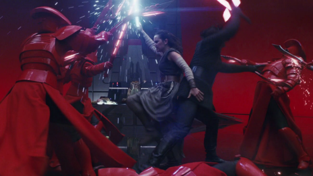 Battle sequence in The Last Jedi