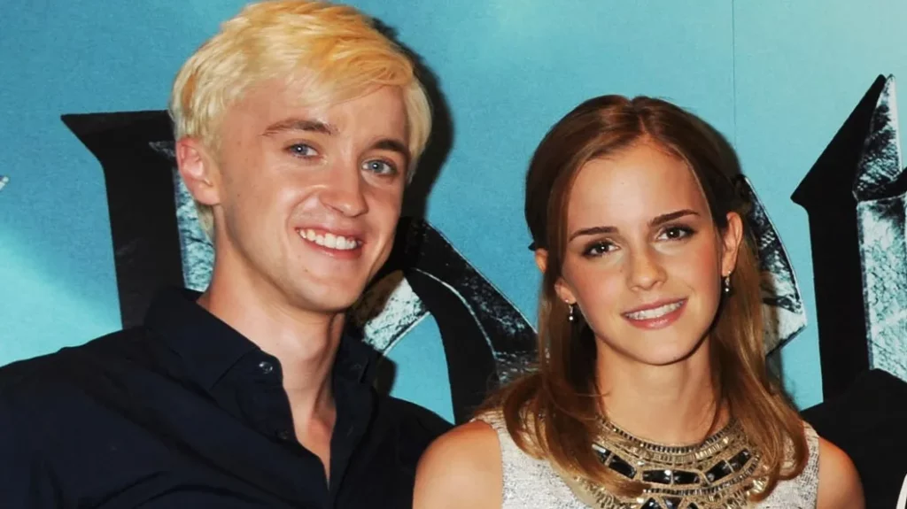 Harry Potter stars Tom Felton and Emma Watson 