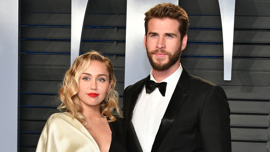 Miley Cyrus with ex-husband