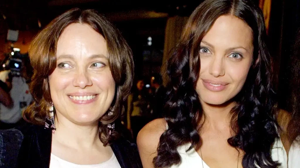 Marcheline Bertrand and Angelina Jolie 