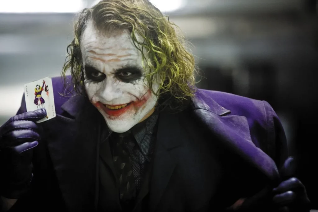 Heath Ledger as Joker in The Dark Knight