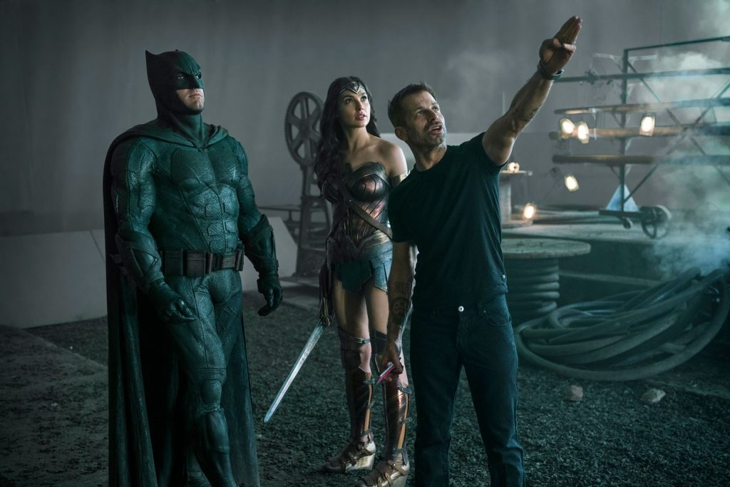 Zack Snyder, Ben Affleck and Gal Gadot