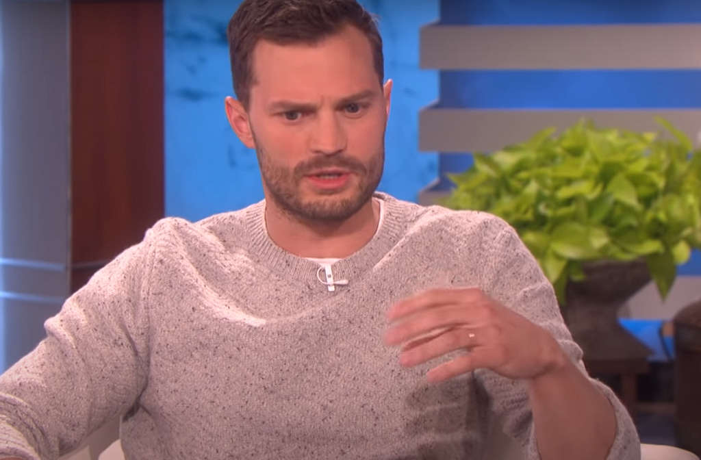 Jamie Dornan via Ellen