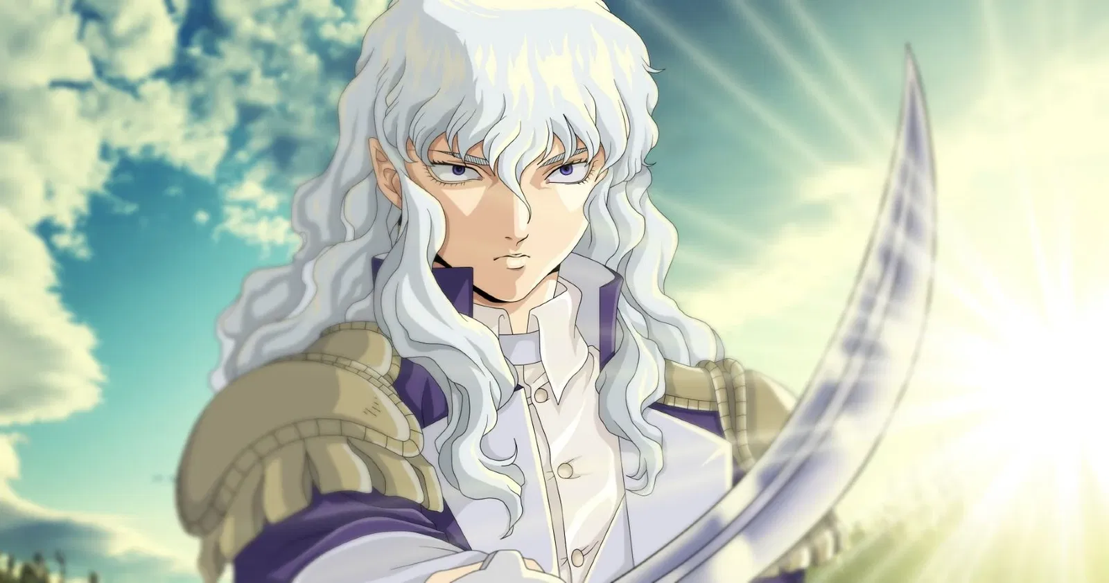 griffith in a still from berserk anime