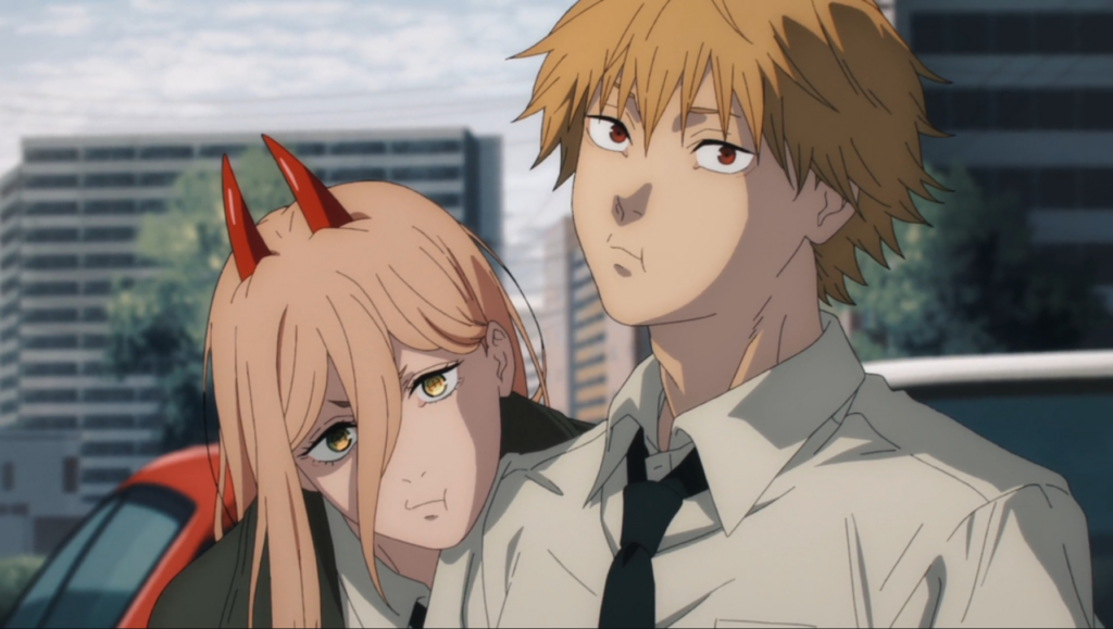 Chainsaw Man, Power and Denji pouting
