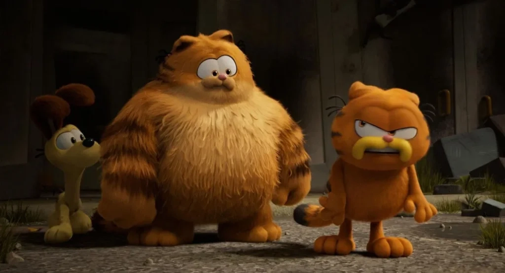 A still from The Garfield Movie