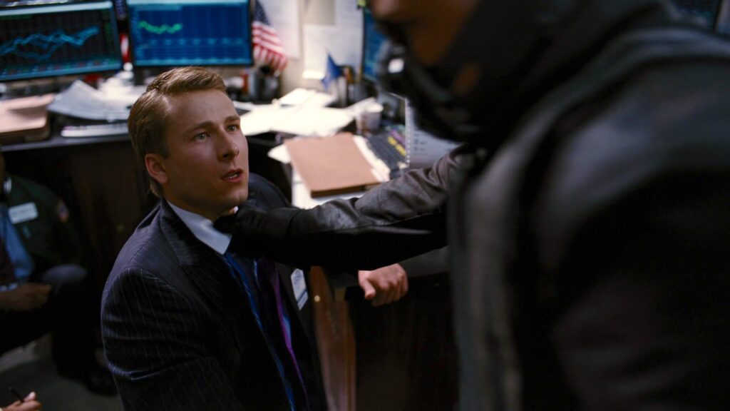 Glen Powell in a still from The Dark Knight Rises