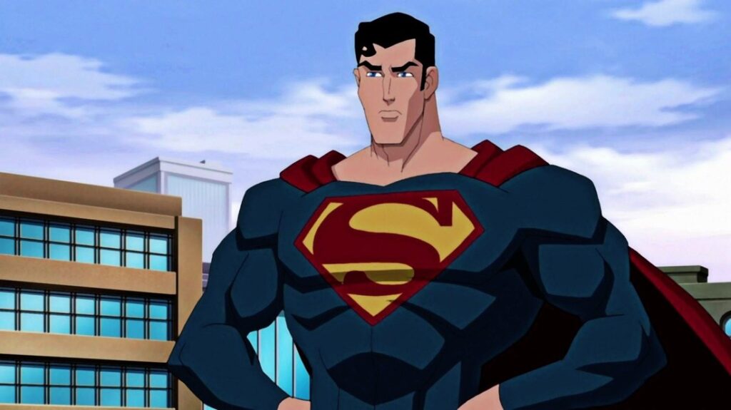 Superman in a still from Superman: Unbound