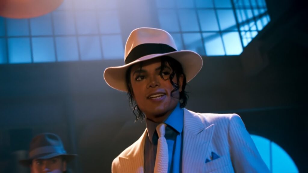 Michael Jackson in a still from Smooth Killer