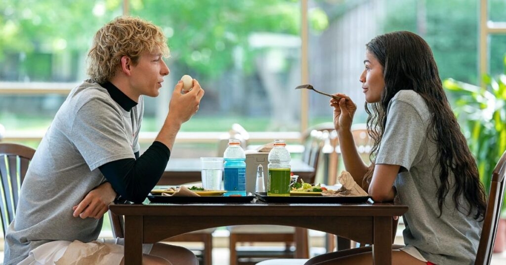 Zendaya and Mike Faist in Challengers