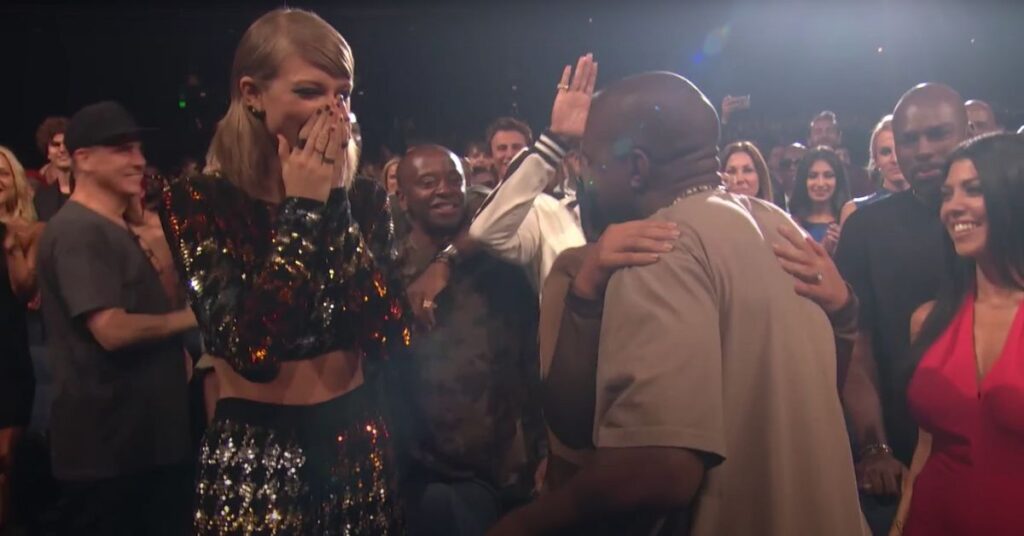 Taylor Swift and Kanye West at 2015 VMAs