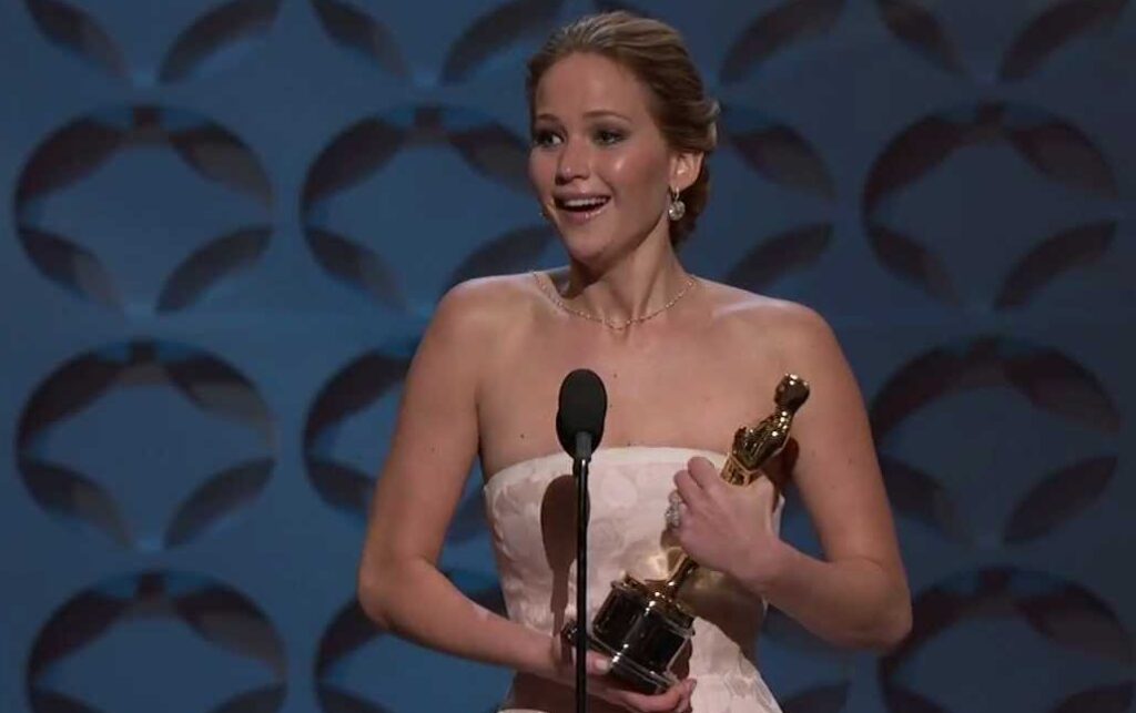 Jennifer Lawrence accepting her first Academy Awards (YouTube/Oscars)