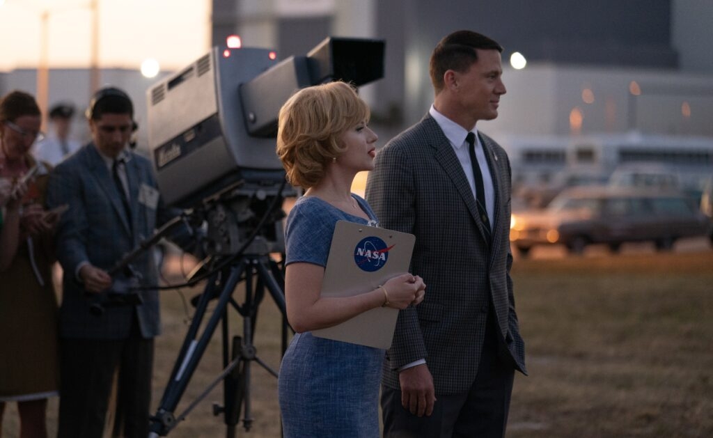Scarlett Johansson and Channing Tatum in a still from Fly to the Moon