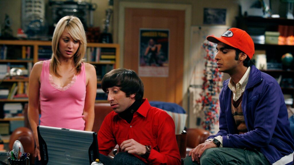 Kaley Cuoco, Kunal Nayyar and Simon Helberg