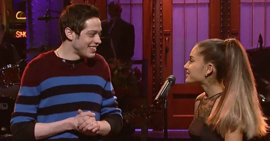 Pete Davidson and Ariana Grande on SNL