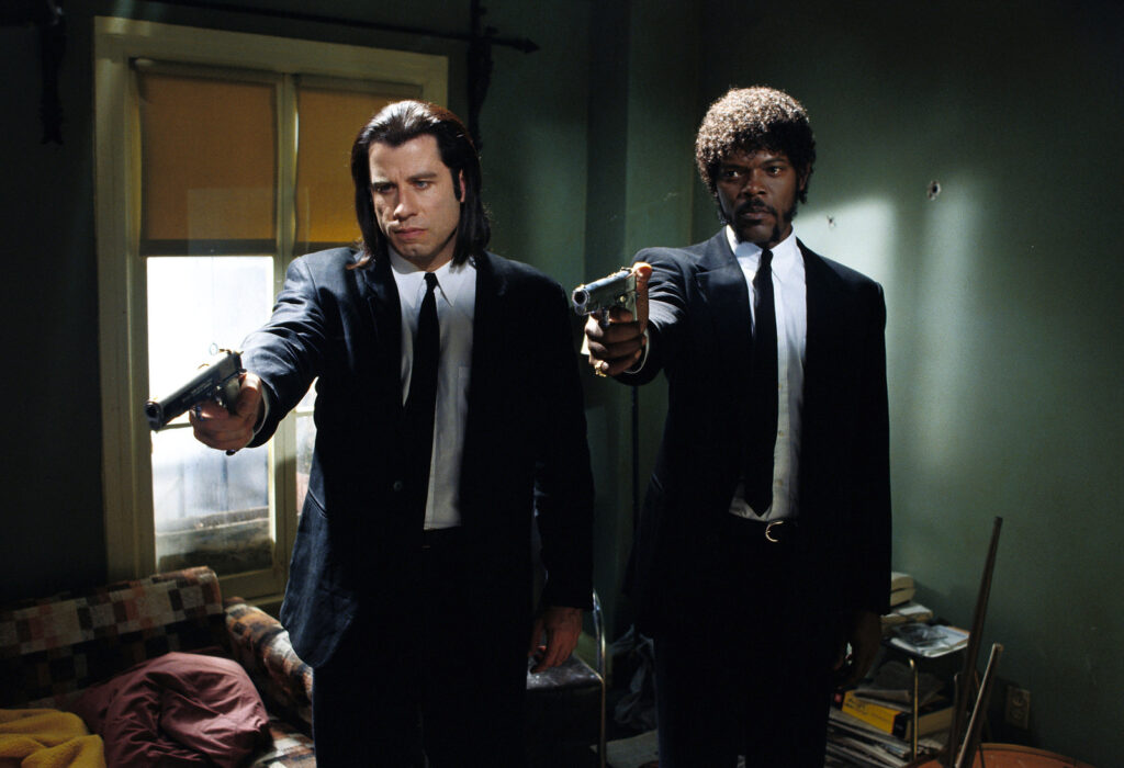 John Travolta and Samuel L. Jackson in Pulp Fiction