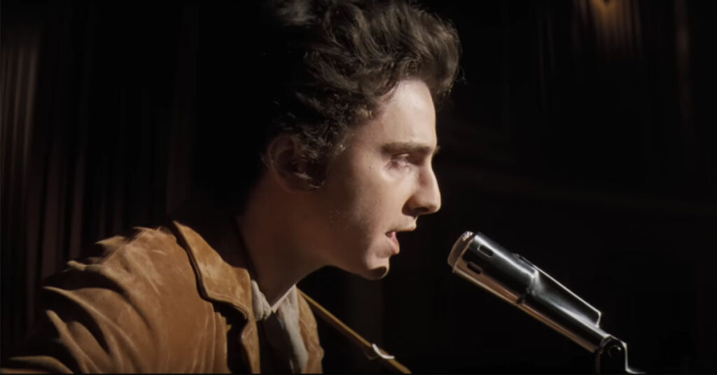 Timothée Chalamet as Bob Dylan