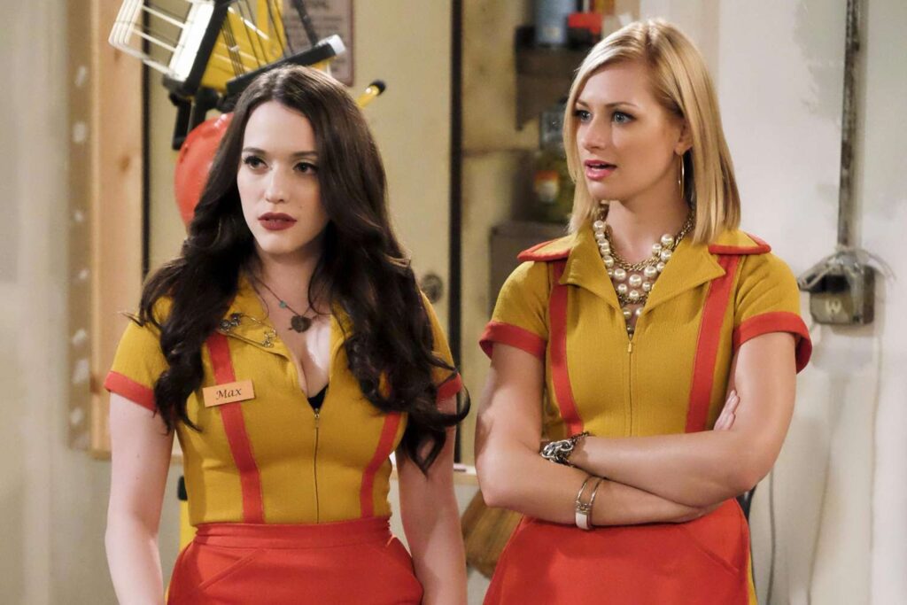 Kat Dennings and Beth Behrs in 2 Broke Girls