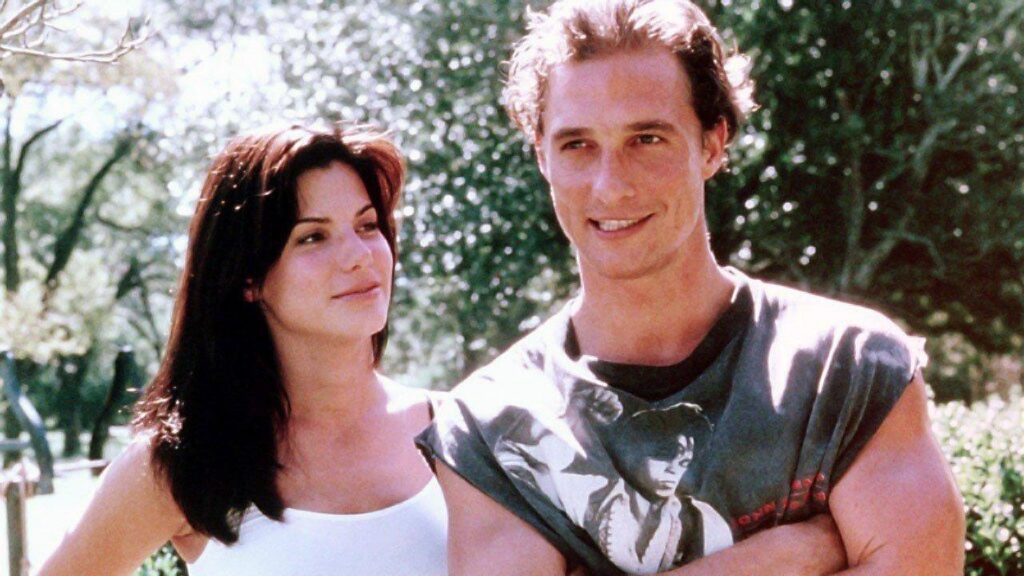 Sandra Bullock and Matthew McConaughey in a still from A Time to Kill