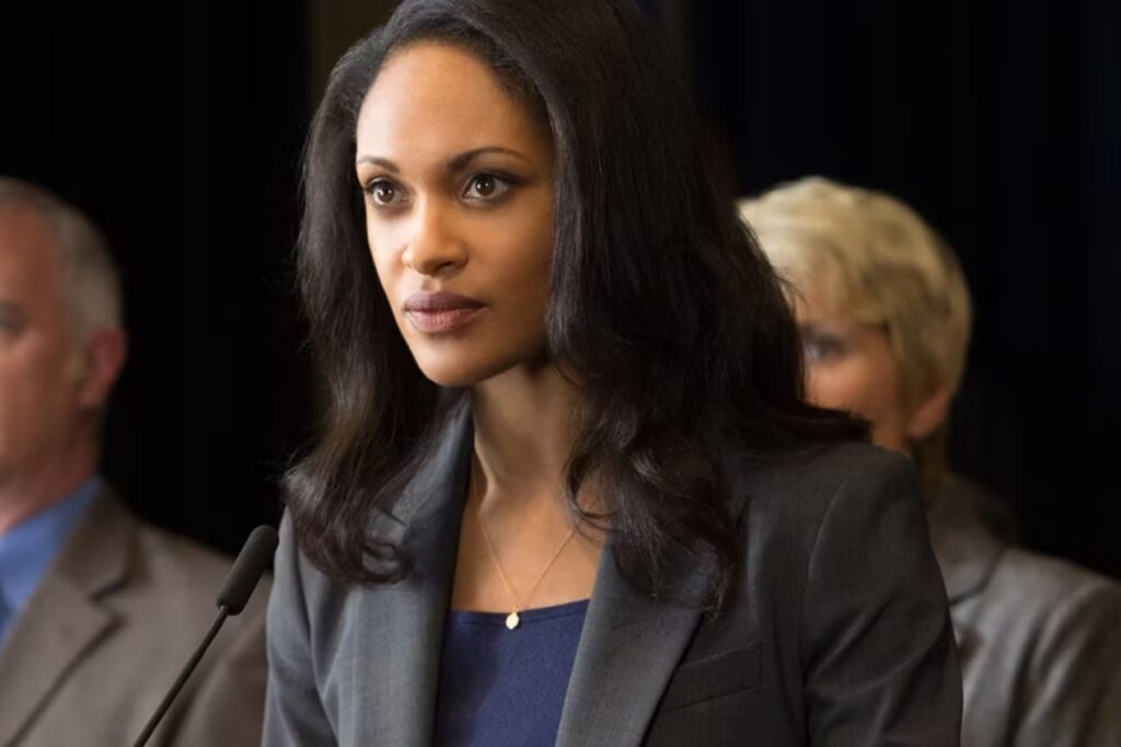 Cynthia Addai-Robinson in a still from The Accountant