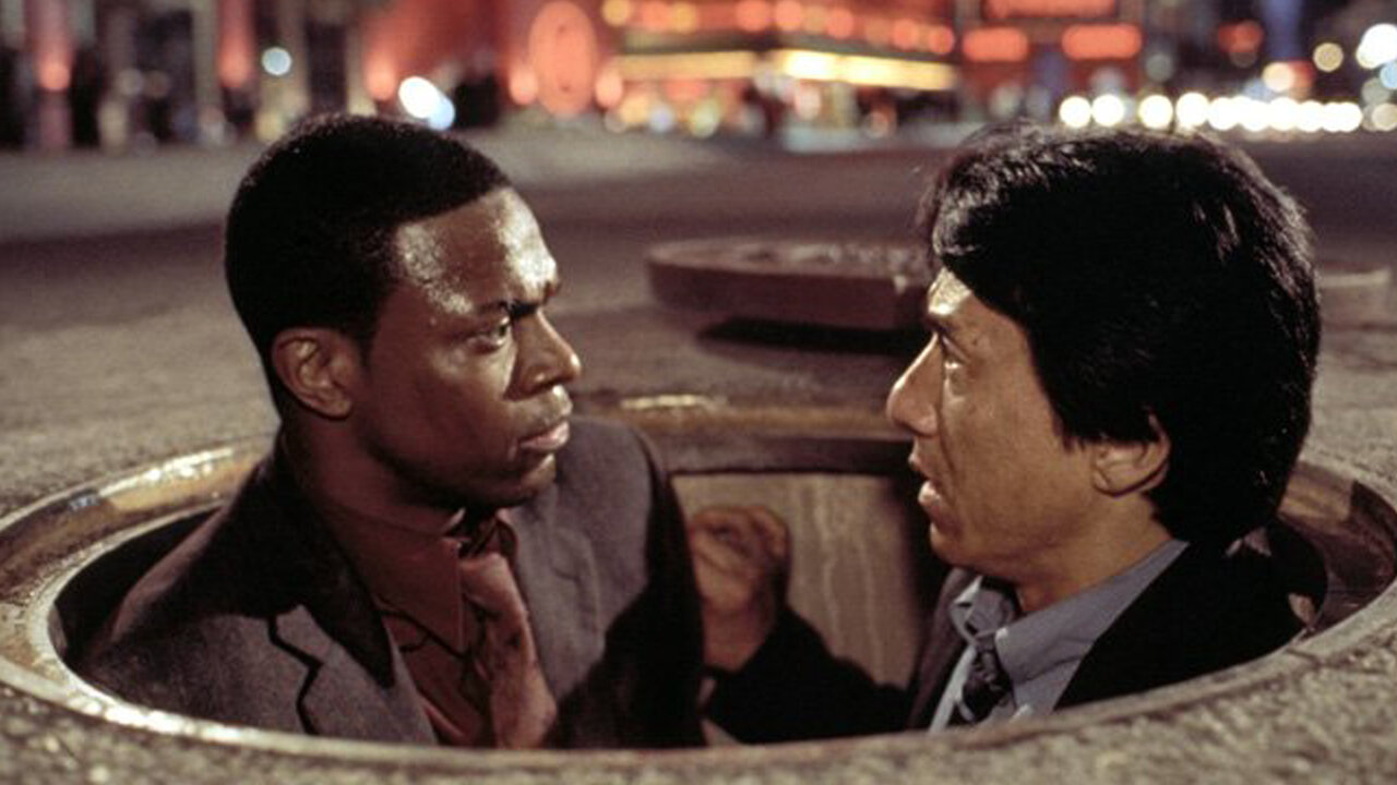 Chris Tucker and Jackie Chan in a still from Rush Hour 2