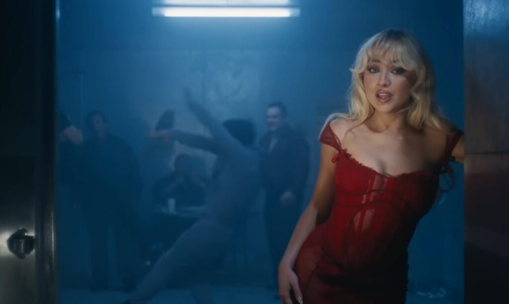 Sabrina Carpenter in Please Please Please music video