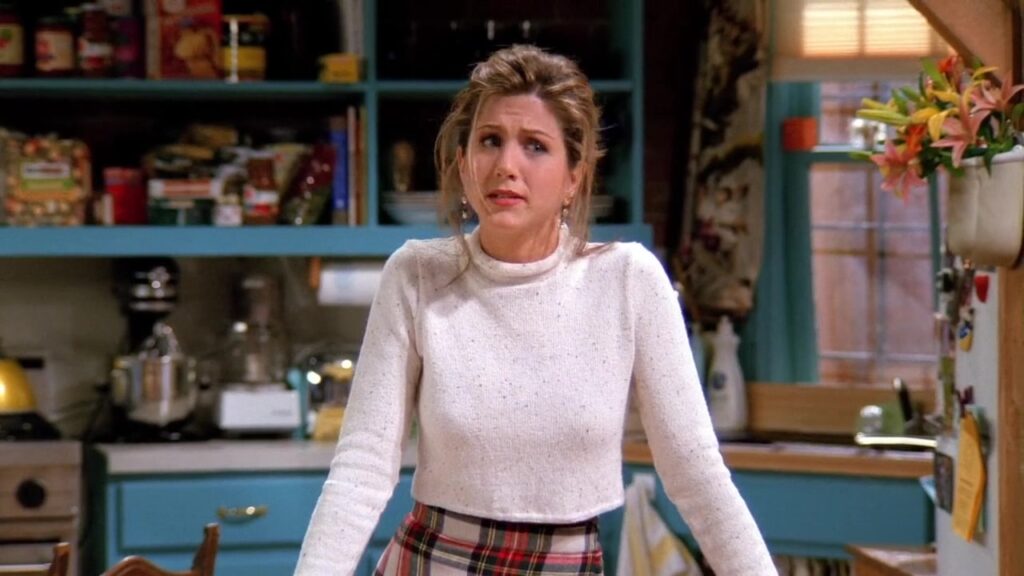 Jennifer Aniston as Rachel Green in a still from Friends