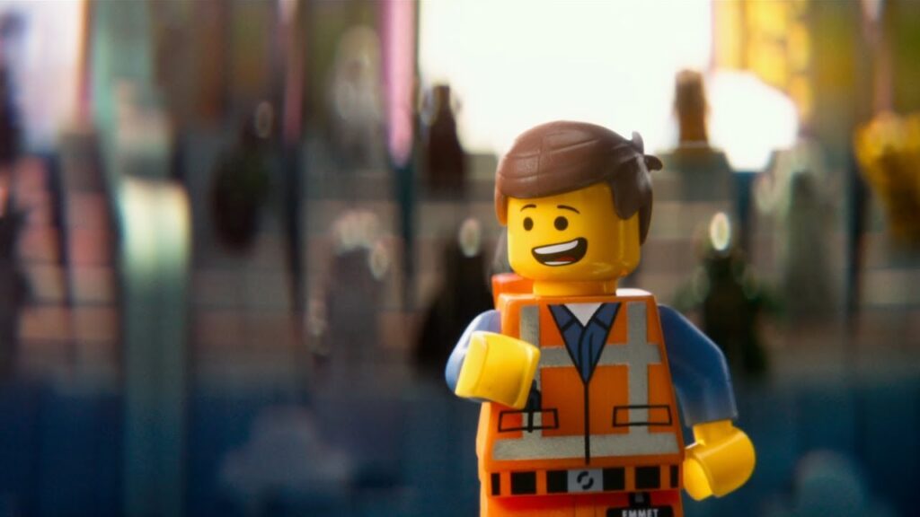 A smiling Lego piece from The Lego Movie