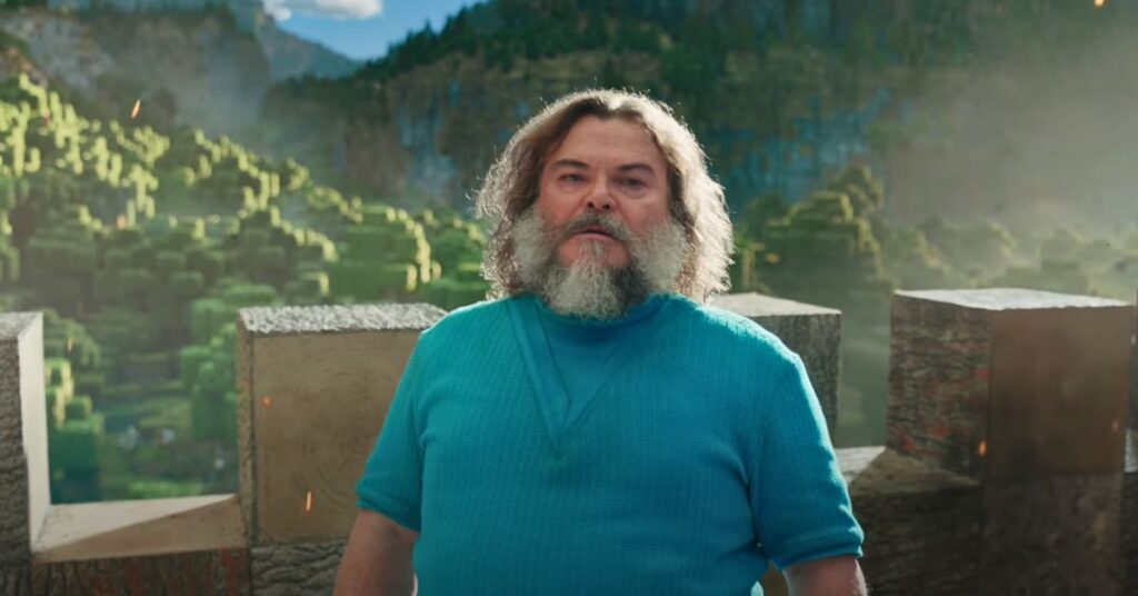 jumanji star jack black in a minecraft movie