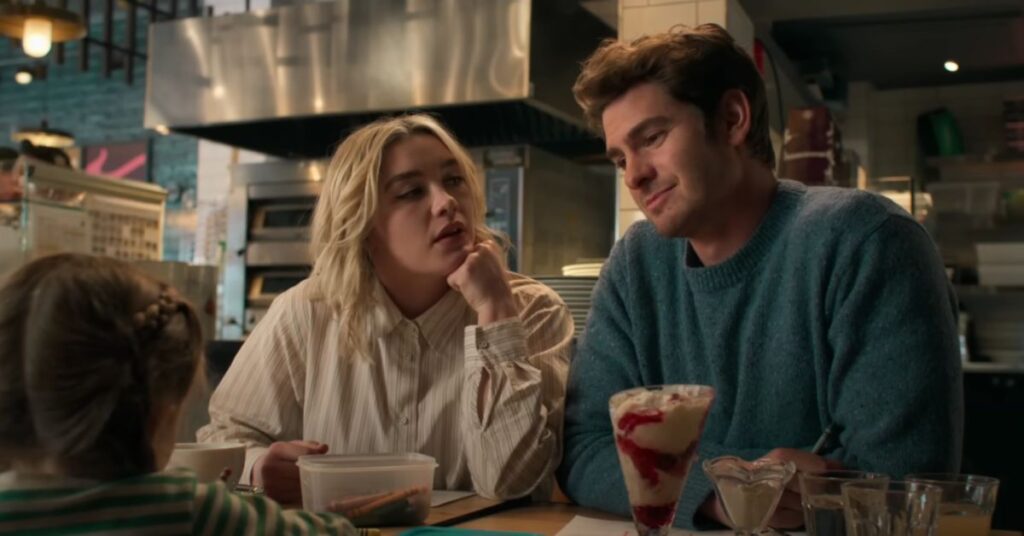 Andrew Garfield and Florence Pugh in We Live in Time 