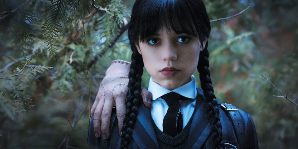 Jenna Ortega as Wednesday Addams in a still from Wednesday