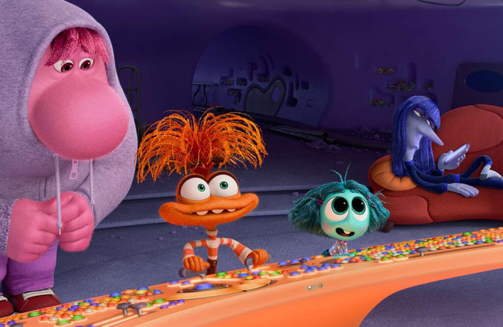 A still with anxiety and other new emotions in Inside Out 2