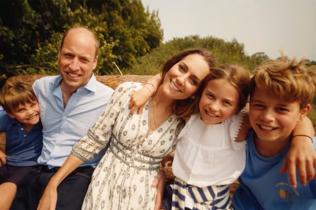 Kate Middleton and Prince William with their kids 