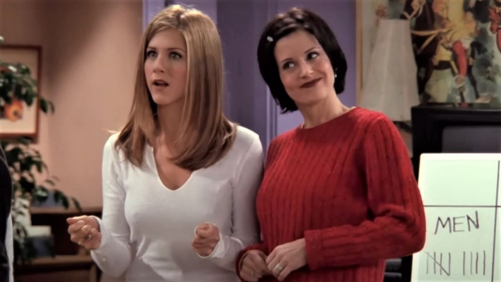 Jennifer Aniston and Courtney Cox in FRIENDS | Credits: NBC