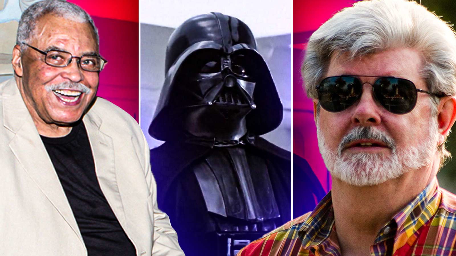 james earl jone,s george lucas, darth vader, star wars