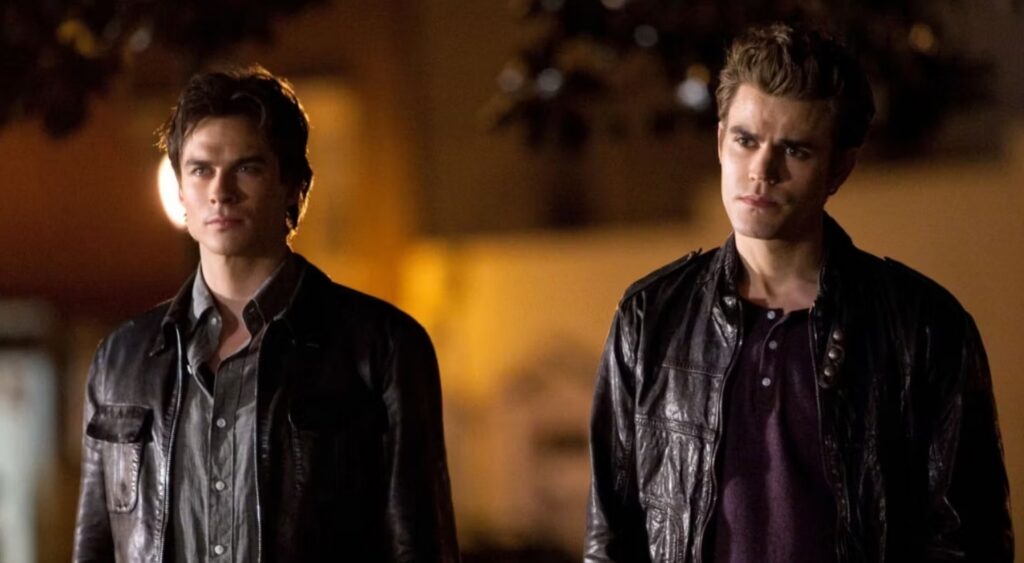 Damon Salvatore and Stefan Salvatore in The Vampire Diaries