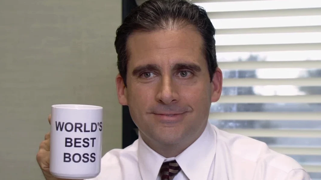 Steve Carell as the regional manager, Michael Scott in The Office