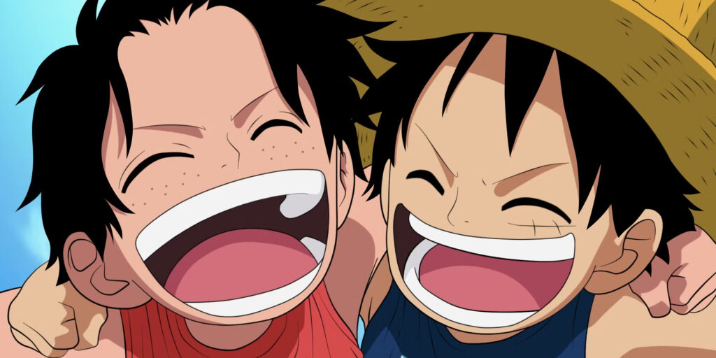 Luffy and Ace in One Piece anime