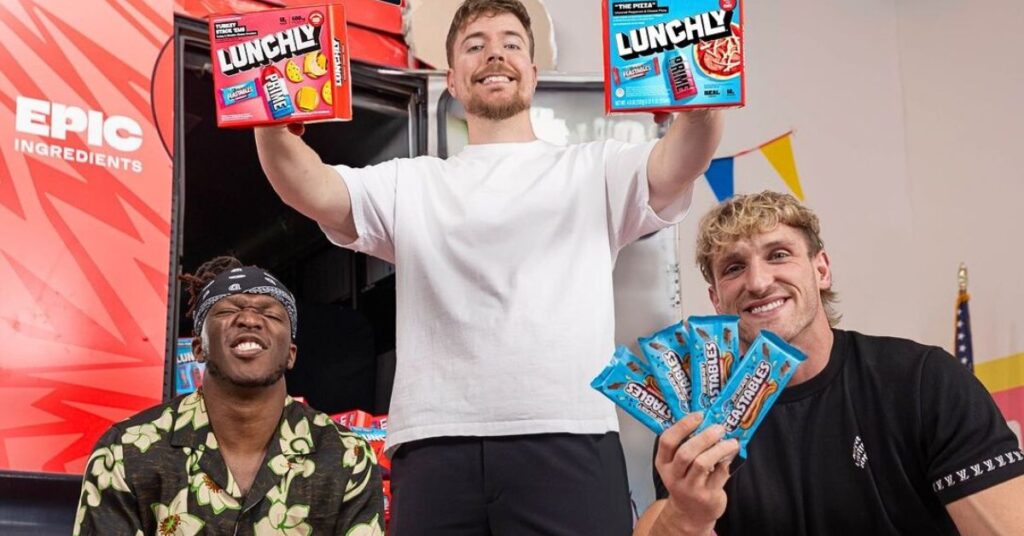 KSI, MrBeast and Logan Paul launching Lunchly 